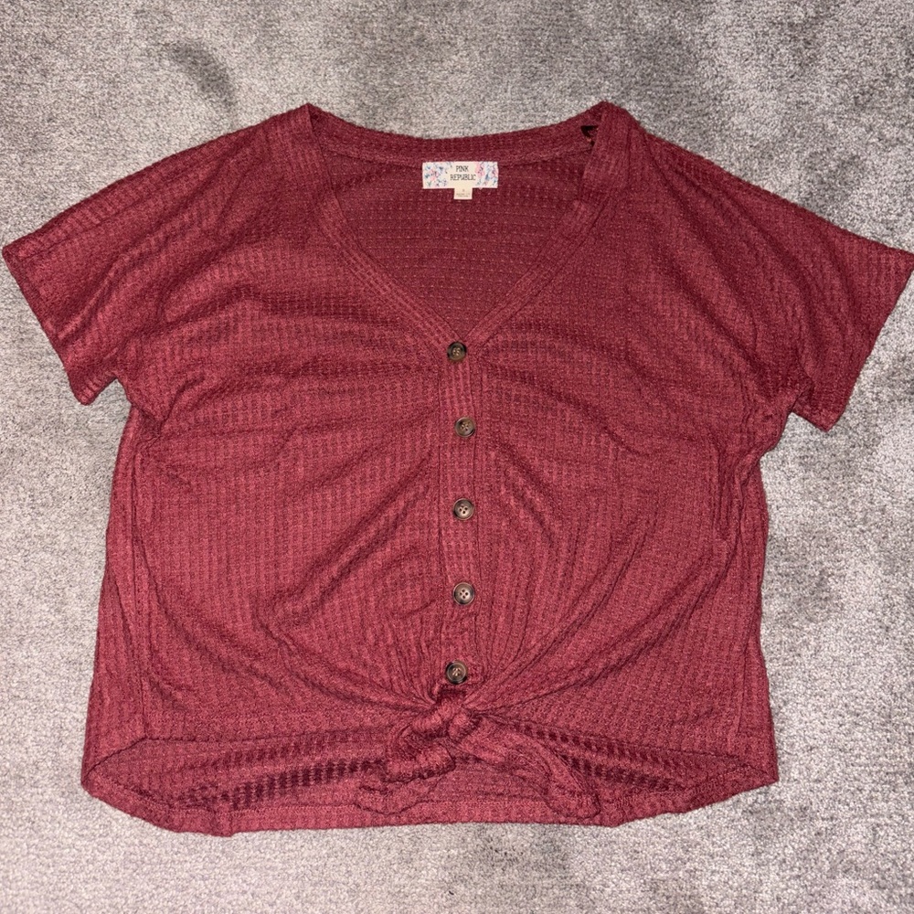 Cropped knit top